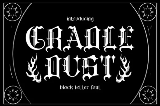 Cradle dust black letter font  free font download | freefont Pro
