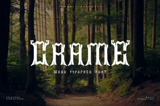 Crame   a mystical and rustic display font  free font download | freefont Pro