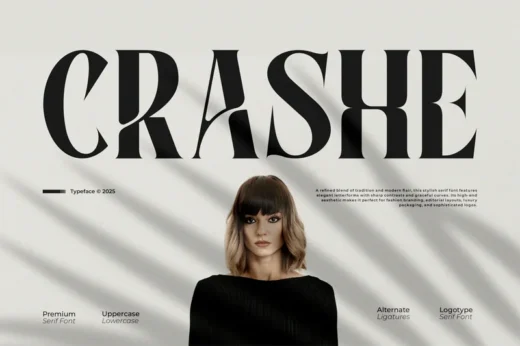 Crashe   modern serif typeface  free font download | freefont Pro