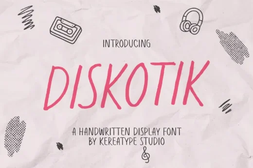 Diskotik  free font download | freefont Pro