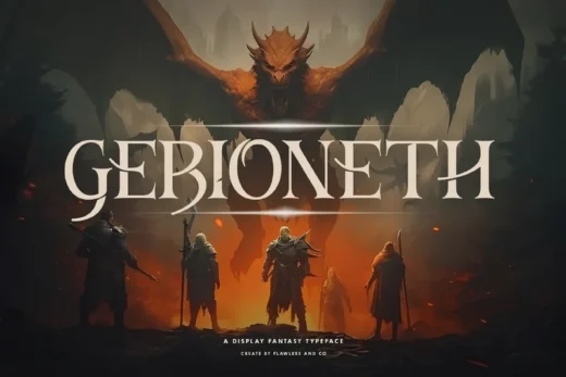 Display gebioneth font  free font download | freefont Pro