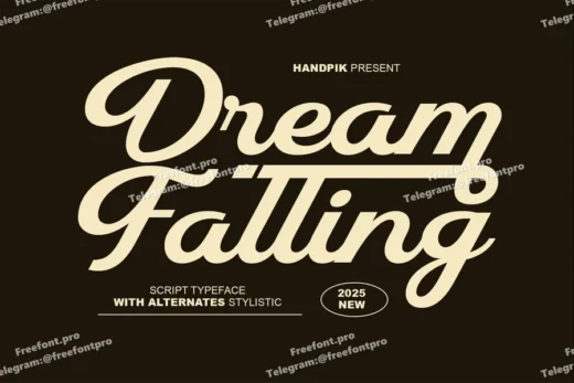 Dream falling  free font download | freefont Pro