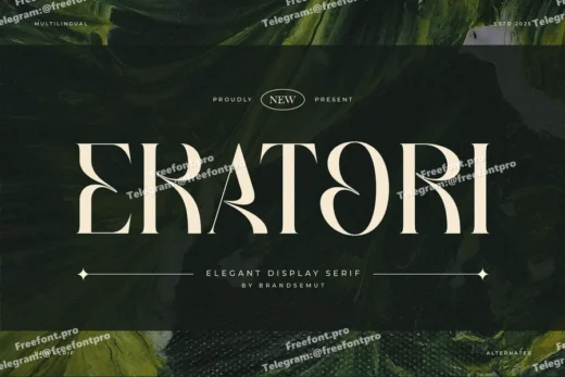 Ekatori  elegant modern display serif font  free font download | freefont Pro