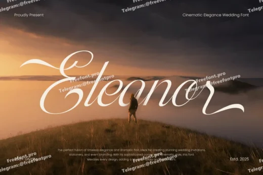 Elanor   cinematic elegance wedding font  free font download | freefont Pro