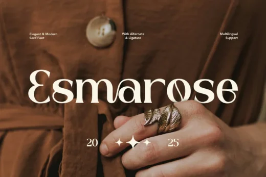 Elegant serif esmarose font  free font download | freefont Pro