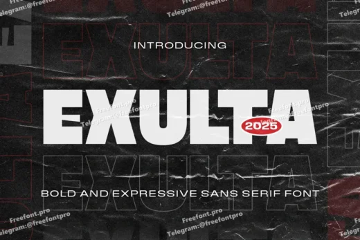 Exulta   a bold and expressive sans serif font  free font download | freefont Pro
