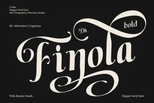 Finola – Swash Wedding Font