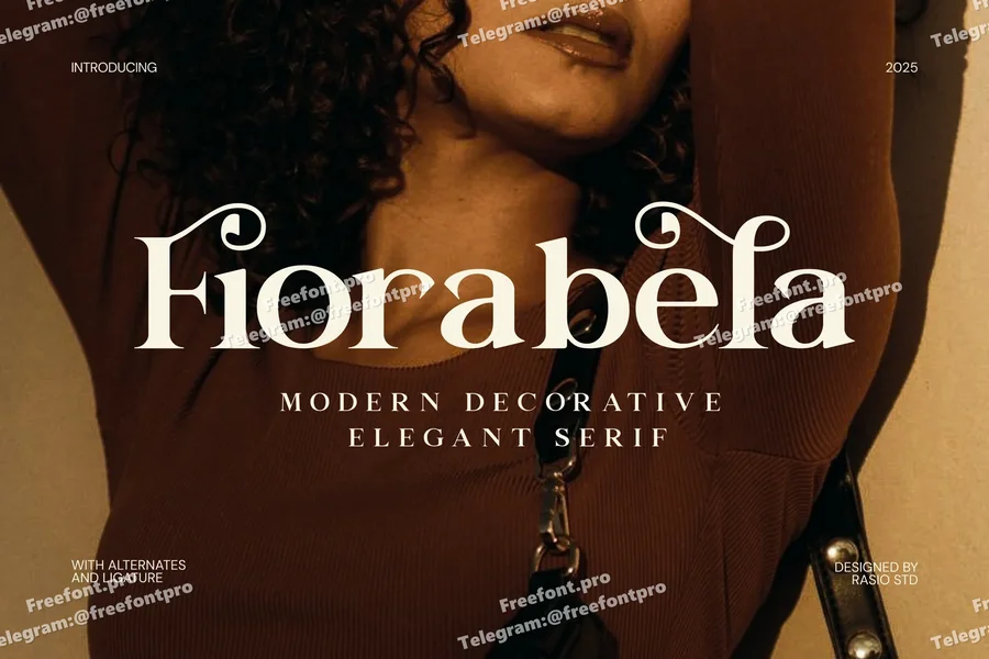 Fiorabela decorative elegant serif  free font download | freefont Pro