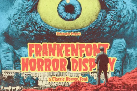 Frankenfont classic horror display font  free font download | freefont Pro