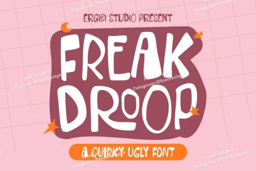 Freak droop  free font download | freefont Pro