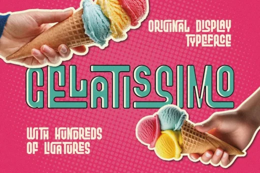 Gelatissimo Ligature Font