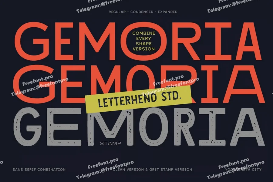 Gemoria  free font download | freefont Pro