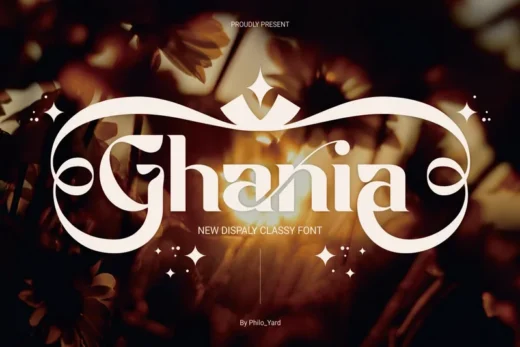 Ghania   new display classy font  free font download | freefont Pro