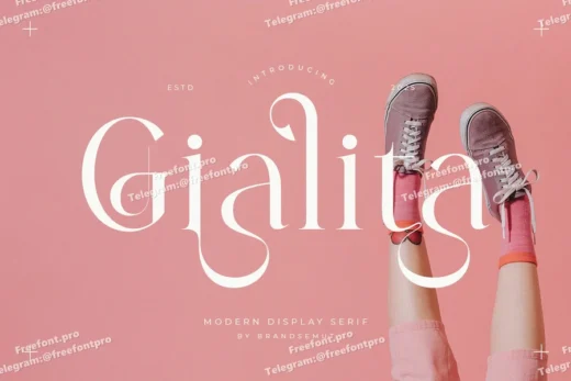 Gialita  stylish modern display serif font  free font download | freefont Pro