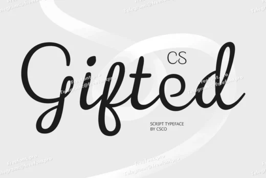 Gifted  script font  free font download | freefont Pro