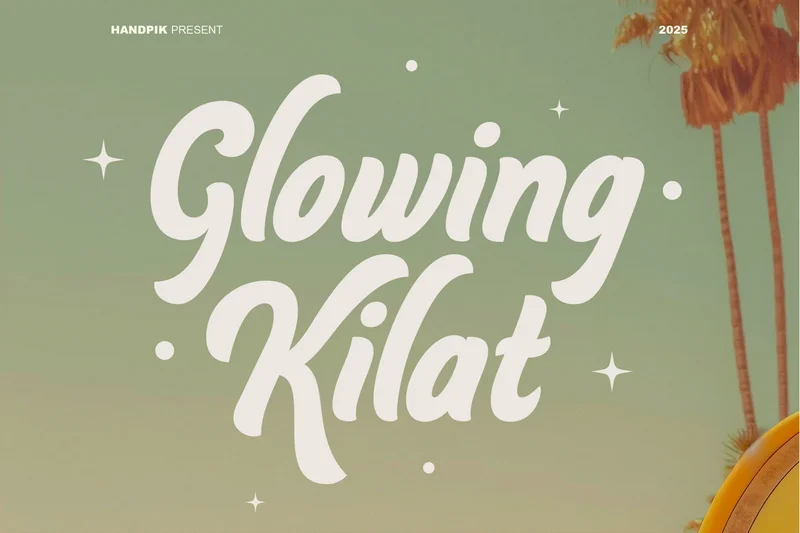 Glowing kilat  free font download | freefont Pro
