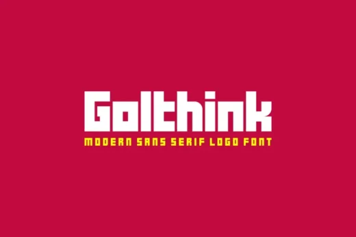 Golthink - Modern Block Font