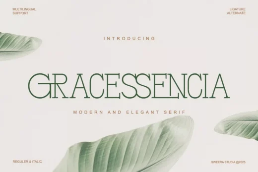 Gracessencia  modern elegant luxury logo font  free font download | freefont Pro