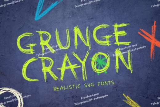 Grunge crayon svg  free font download | freefont Pro
