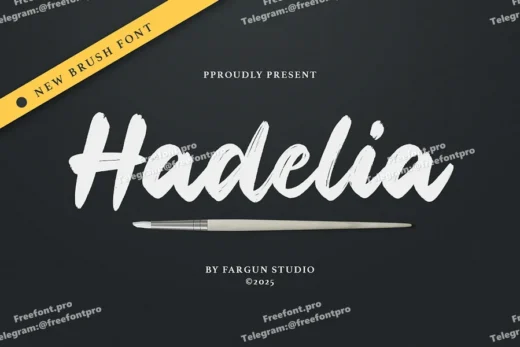 Hadelia  free font download | freefont Pro