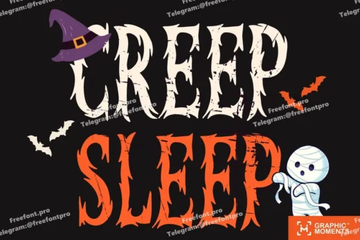 Halloween   creep sleep  free font download | freefont Pro