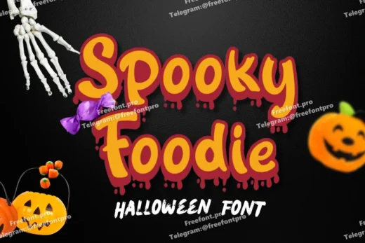 Halloween font   spooky foodie  free font download | freefont Pro