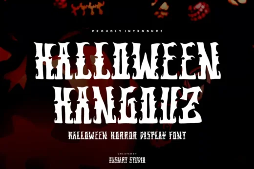 Halloween hangouz font  free font download | freefont Pro