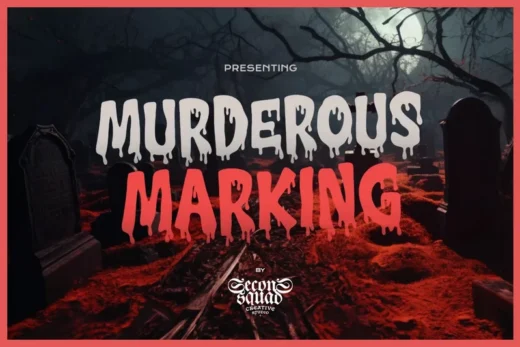 Halloween   murderous marking  free font download | freefont Pro