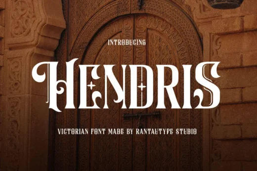 Hendris victorian font  free font download | freefont Pro