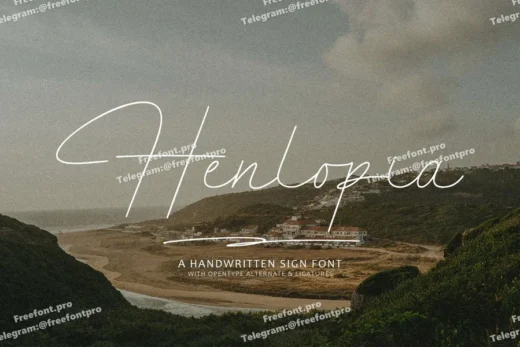 Henlopia sign font  free font download | freefont Pro