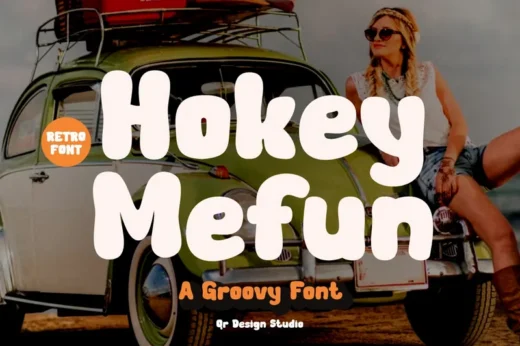 Hokey Mefun - Groovy Font