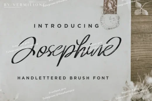 Josephine   brush script font  free font download | freefont Pro