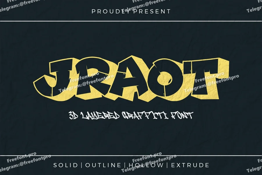 Jraot3dlayeredgraffitifont20250804212930utc free font download | freefont Pro Jraot 3d layered graffiti font free font download | freefont Pro