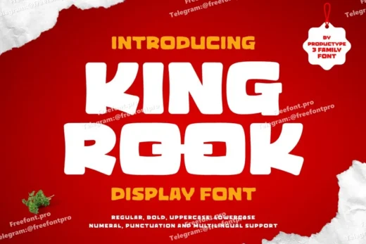King Rook - Display Food Font