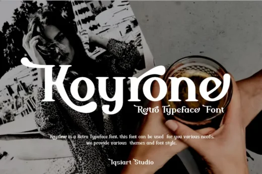 Koyrone - Retro Typeface Font