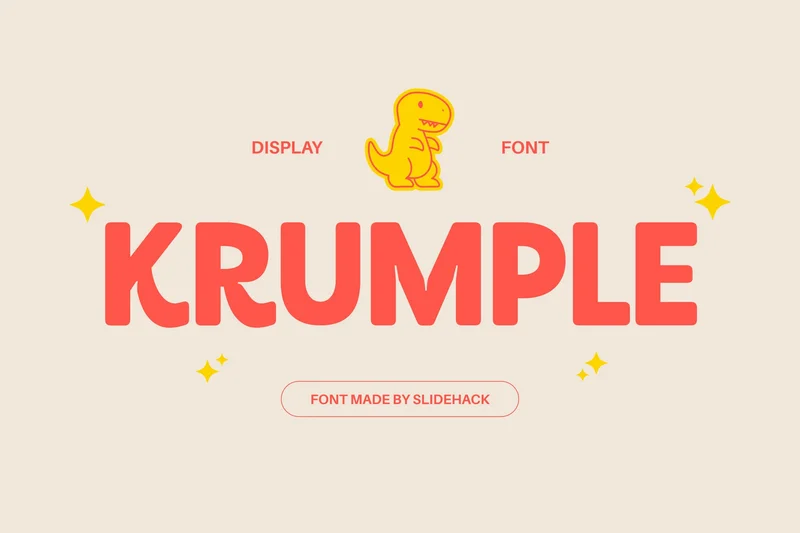 Krumple   display font  free font download | freefont Pro