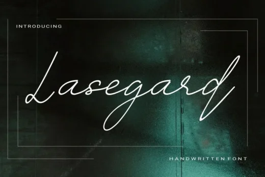 Lasegard   script handwritten font  free font download | freefont Pro