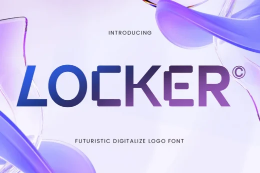 Locker   futuristic digitalize logo font  free font download | freefont Pro