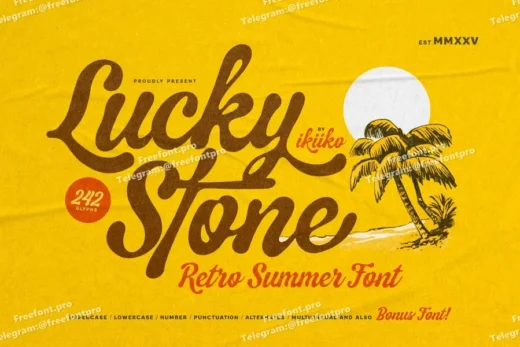 Lucky Stone - Vintage Summer Font