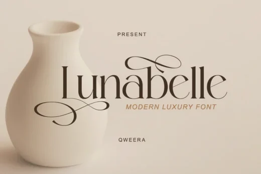Lunabelle   modern elegant swashes logo font  free font download | freefont Pro