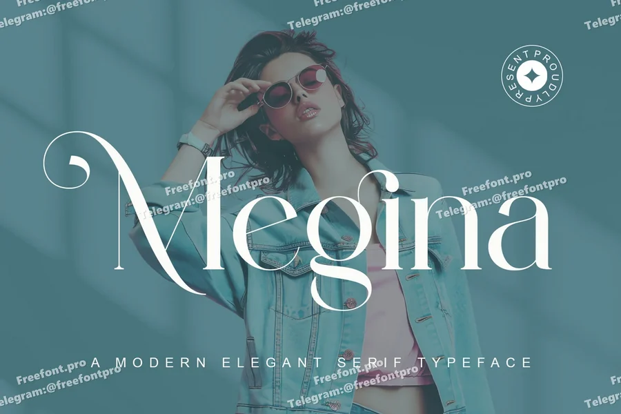 Megina elegant serif typeface  free font download | freefont Pro