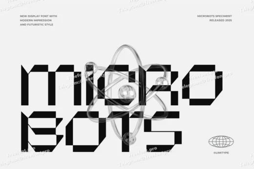 Microbots   futuristic font  free font download | freefont Pro