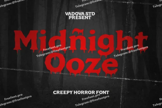 Midnight ooze creepy horror font  free font download | freefont Pro