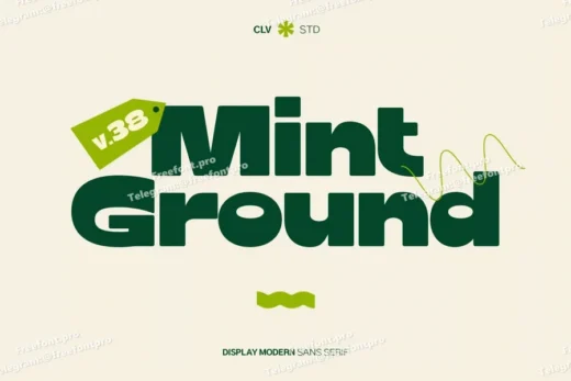 Mint ground  free font download | freefont Pro