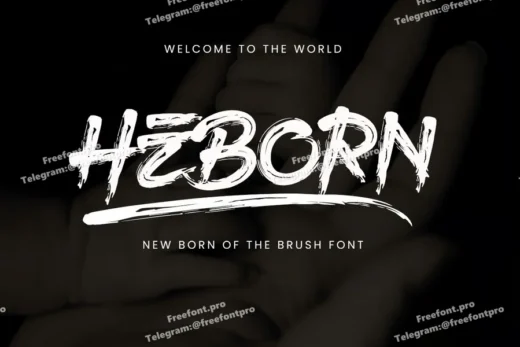 Modern Brush Font - Heborn