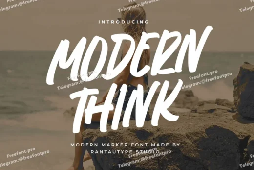 Modern think marker font  free font download | freefont Pro