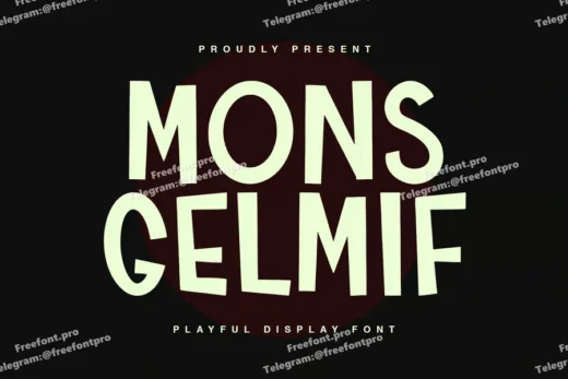 Monsgelmif playful display font  free font download | freefont Pro