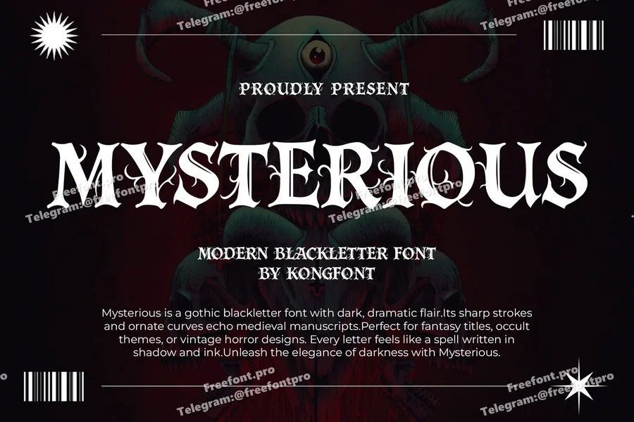 Mysteriousmodernblackletterfont20250731183930utc free font download | freefont Pro free font download | freefont Pro