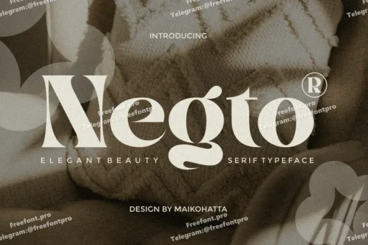 Negto   elegant serif typeface  free font download | freefont Pro
