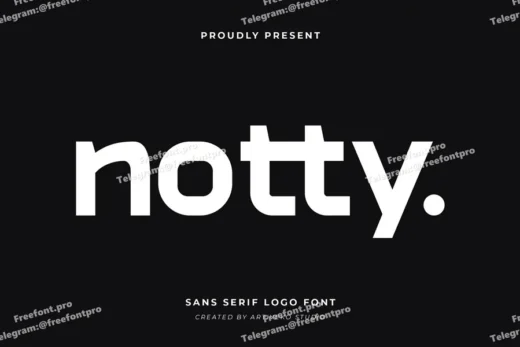 Notty sans logo font  free font download | freefont Pro